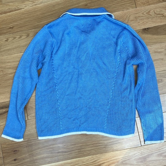 Vintage Italian sky blue sweater size L - Picture 4 of 4